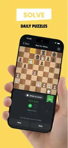 Daily Chess Puzzle Challenge app screenshot