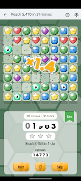 Daily Marble Match showing a board mid-game