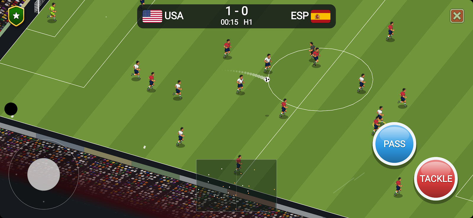 Football vs Soccer top-down match between USA and Spain