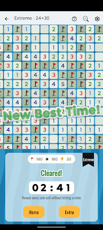 Minesweeper Ultra showing a board mid-game